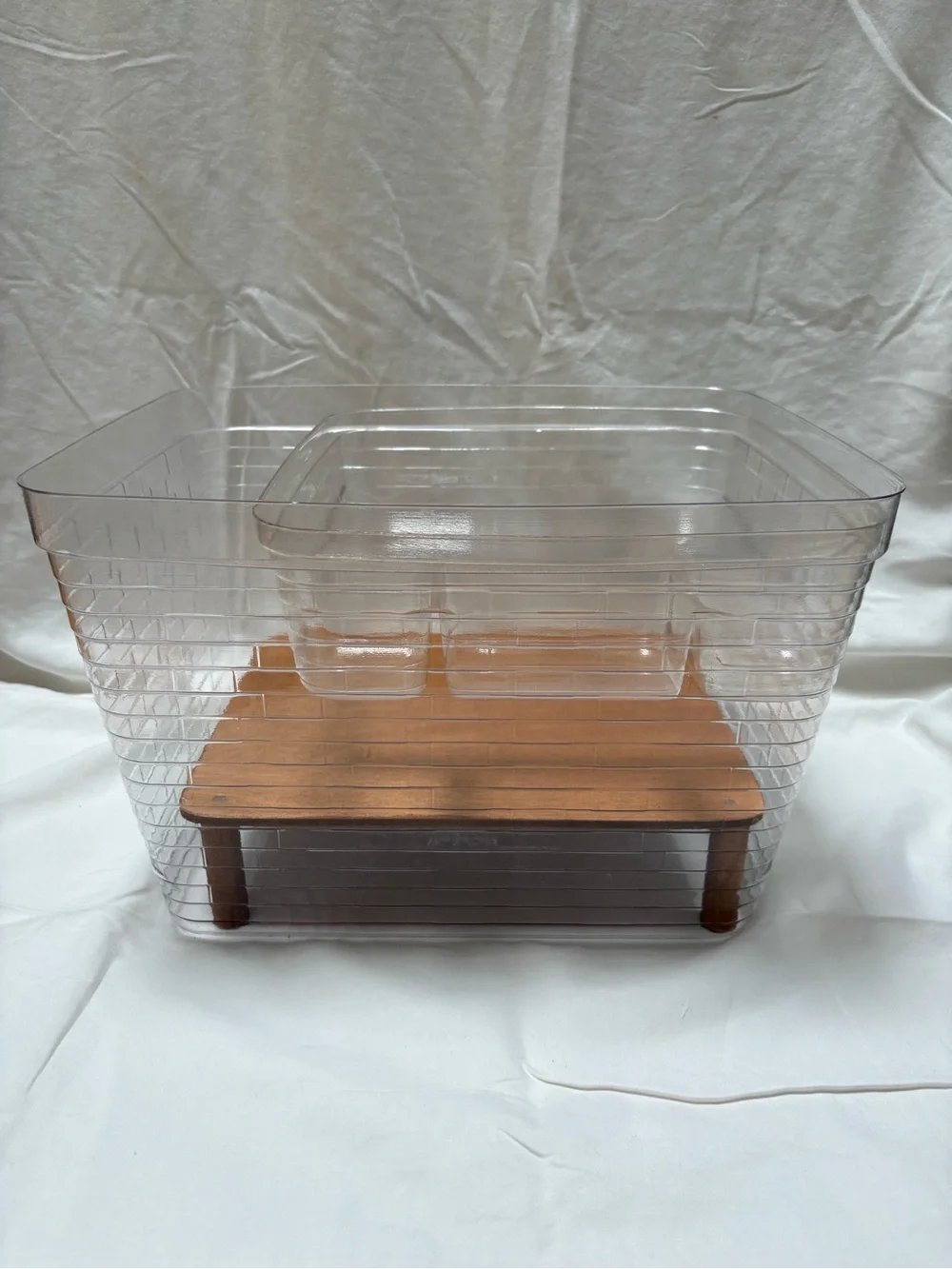 Longaberger Large Picnic Basket with Lid model 18122 in Light Brown